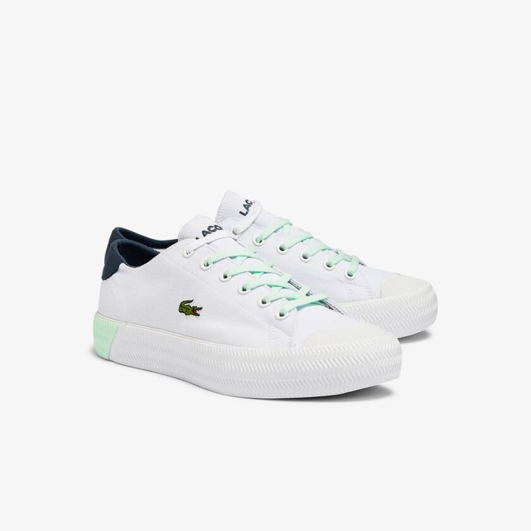 Lacoste Gripshot Platene and Læder Sneakers Bílé Světle Blankyt | ePnAhgQU