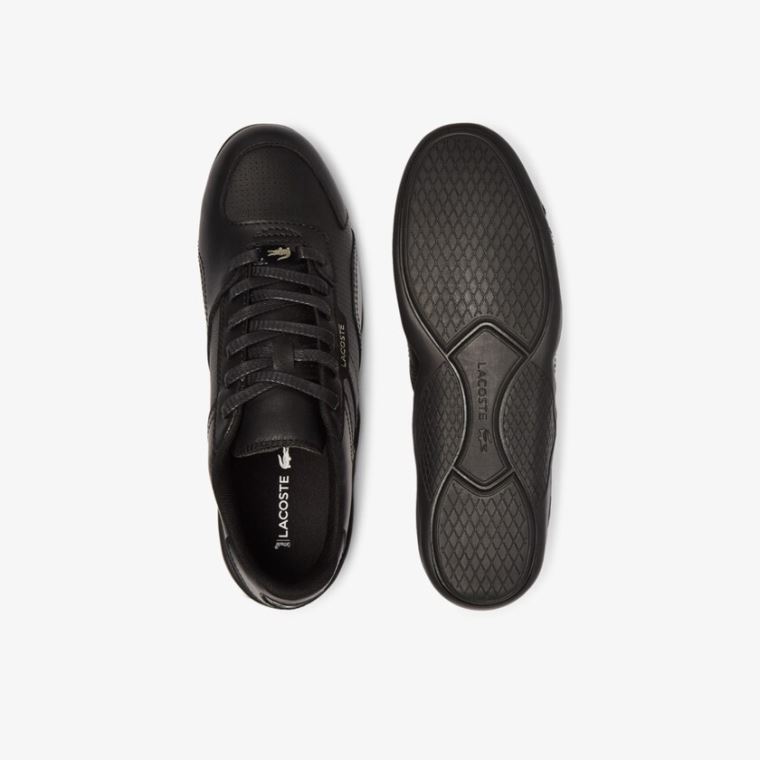 Lacoste Hapona Læder and Syntetická Sneakers Černé | Y14Qmgdh