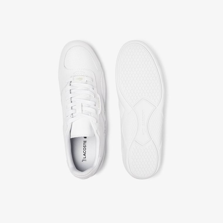 Lacoste Hapona Læder and Syntetická Sneakers Bílé | kgO79Ufu