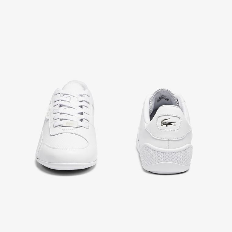 Lacoste Hapona Læder and Syntetická Sneakers Bílé | kgO79Ufu