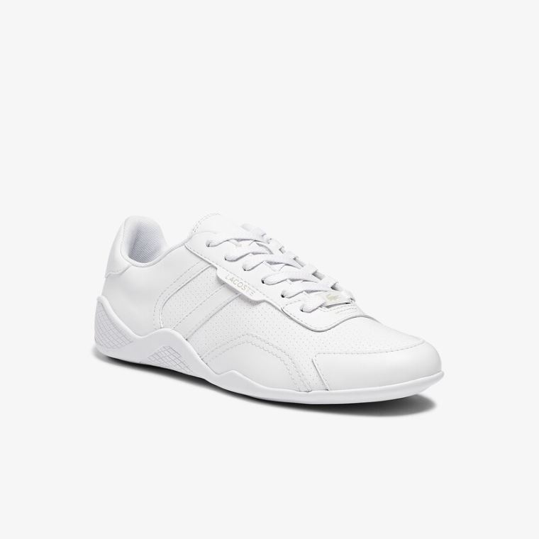 Lacoste Hapona Læder and Syntetická Sneakers Bílé | kgO79Ufu