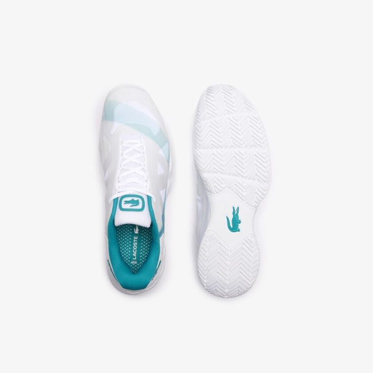 Lacoste LC Scale L20 Textilní and Syntetická Sneakers Bílé Tyrkysové | A4TwjWCd