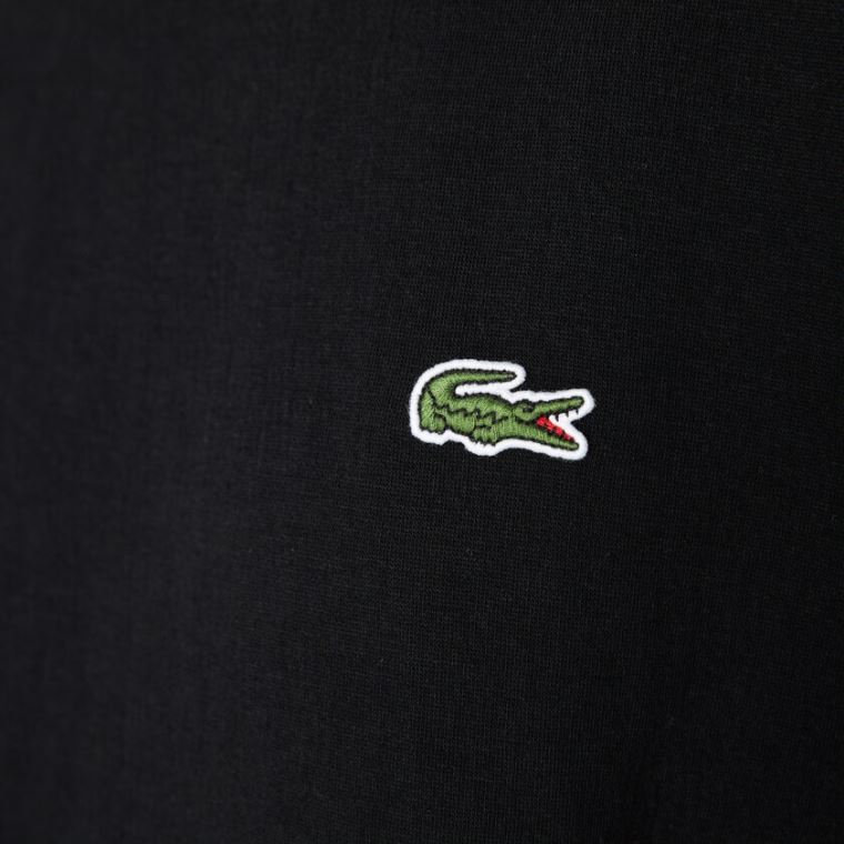 Lacoste LIVE Crew Neck Embroidered Bavlněné Blend Sweatshirt Černé | cy8afTbn