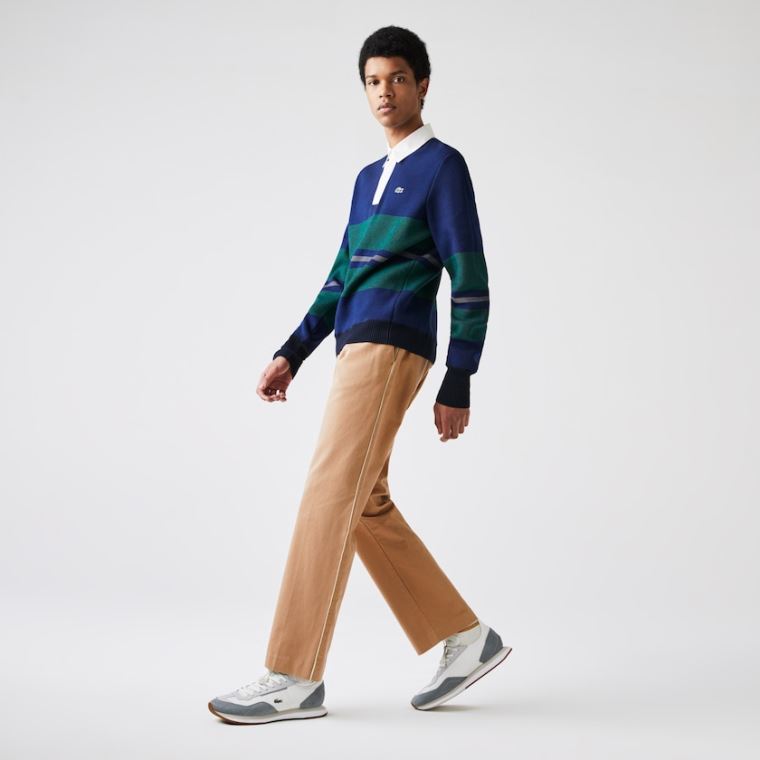 Lacoste LIVE Five-Pocket Chino Pants Béžový | ftFQL3Ia