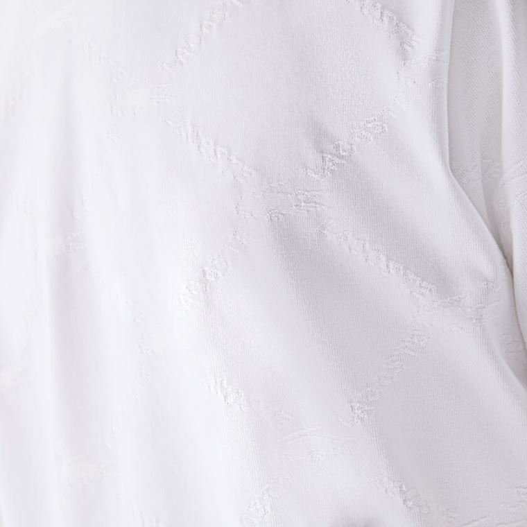 Lacoste LIVE Monogram Printed T-shirt Bílé | i5x9Fmcn