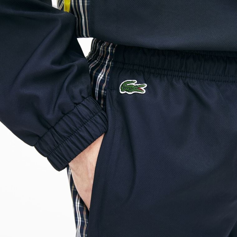 Lacoste LIVE Patchwork Trackpants Blankyt Žluté Bílé | FLDpBAYb