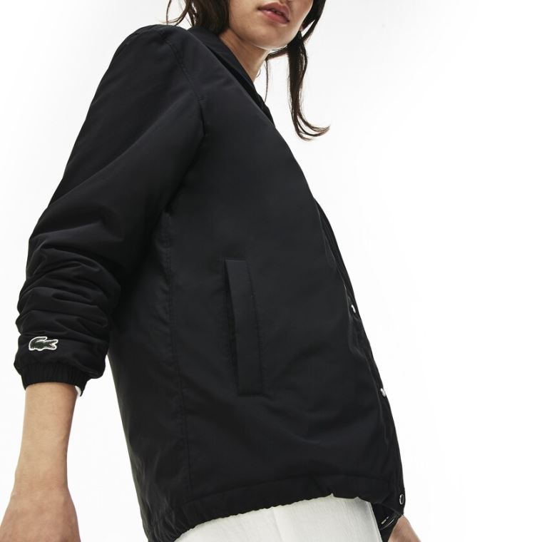 Lacoste LIVE Signature Taffeta Jacket Černé | PSjLBLOr