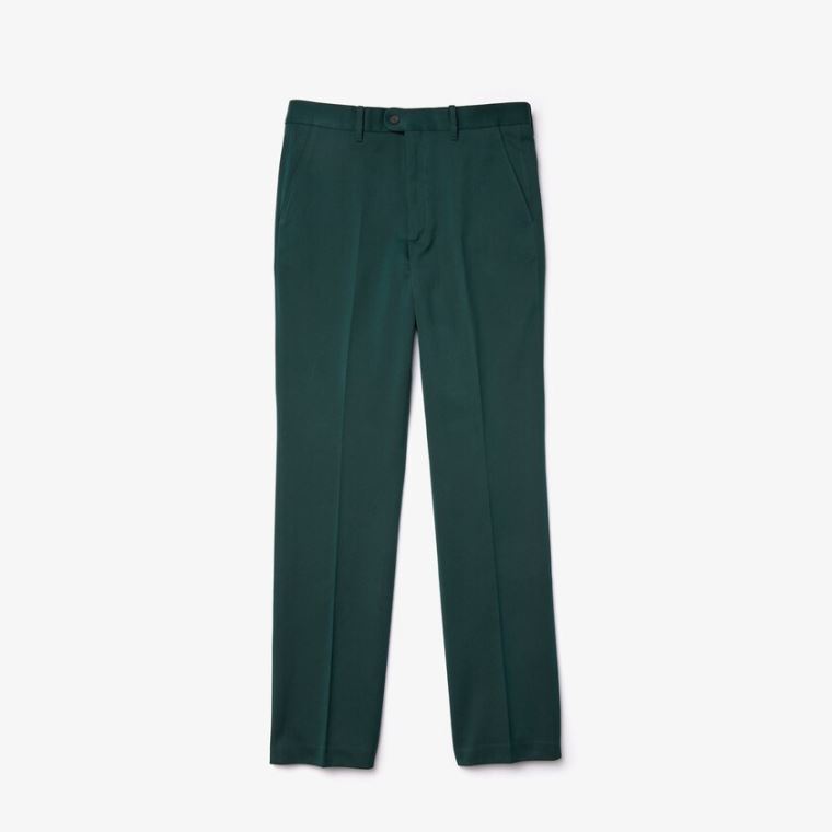 Lacoste LIVE Standard Fit Bavlněné Platene Suit Pants Zelene | TYtPxgeu