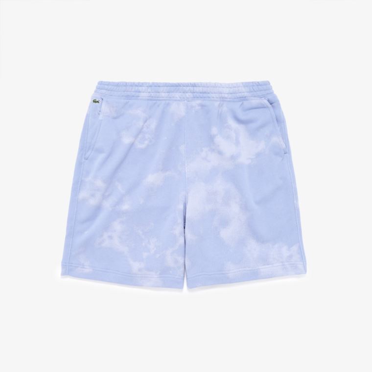 Lacoste LIVE Tie-Dye Print Bavlněné Fleece Bermudas Fialové | 9tq7ZUX4