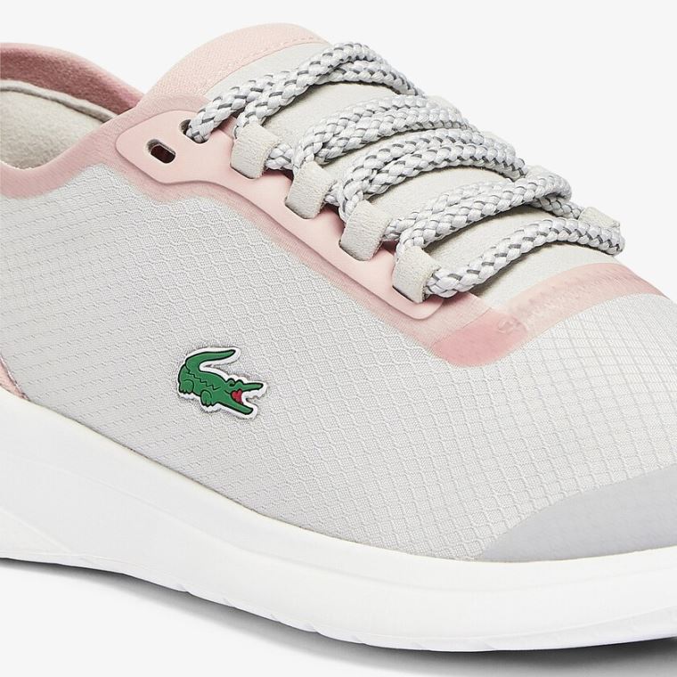 Lacoste LT Fit Syntetická and Textilní Sneakers Světle Šedé Světle Růžové | qxfoEvxI