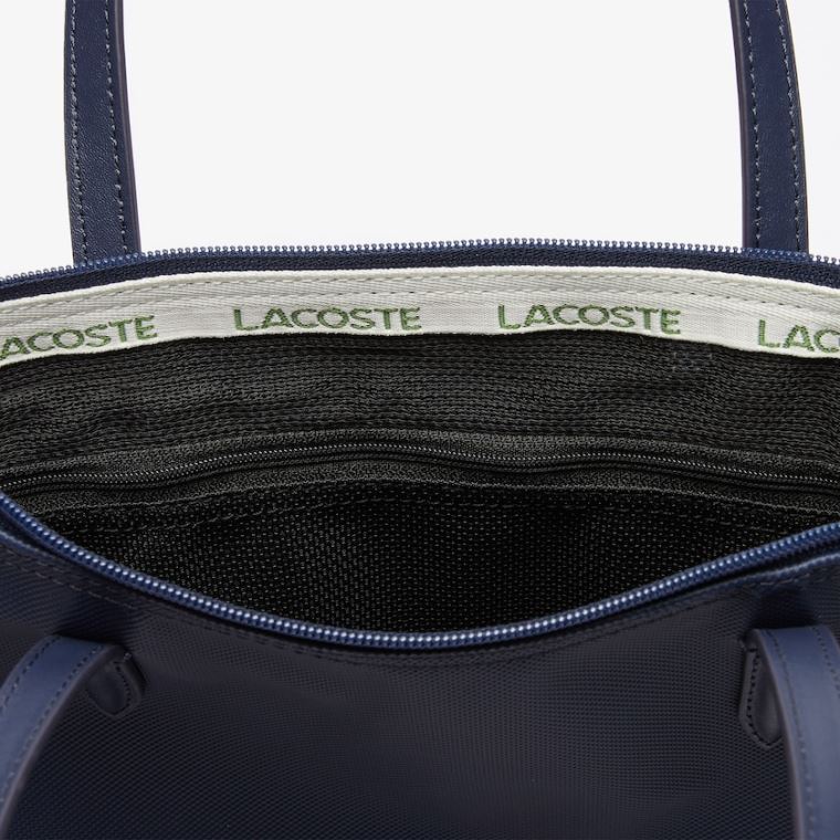 Lacoste L.12.12 Concept Small Zip Tote Bag Tmavě Blankyt Blankyt | F3RCBtlX