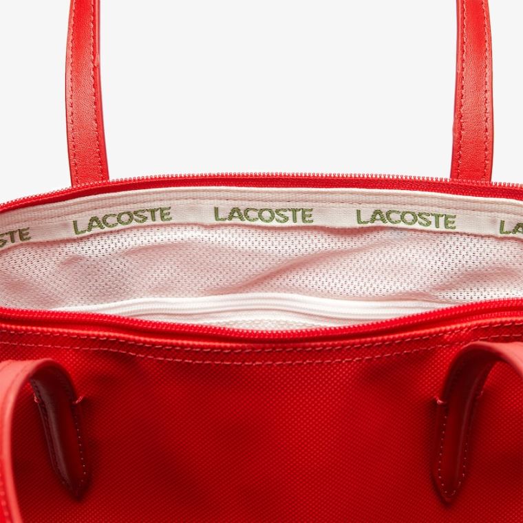 Lacoste L.12.12 Concept Small Zip Tote Bag Červené | T4V9XUCC