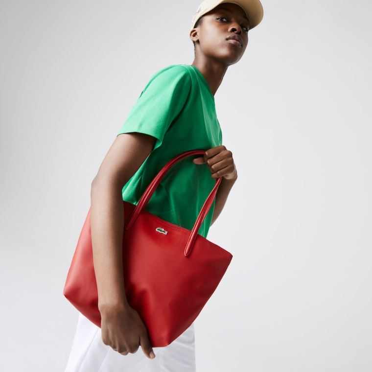 Lacoste L.12.12 Concept Small Zip Tote Bag Červené | T4V9XUCC