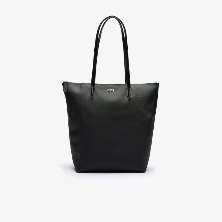 Lacoste L.12.12 Concept Vertical Zip Tote Bag Černé | 1xtVDnWb