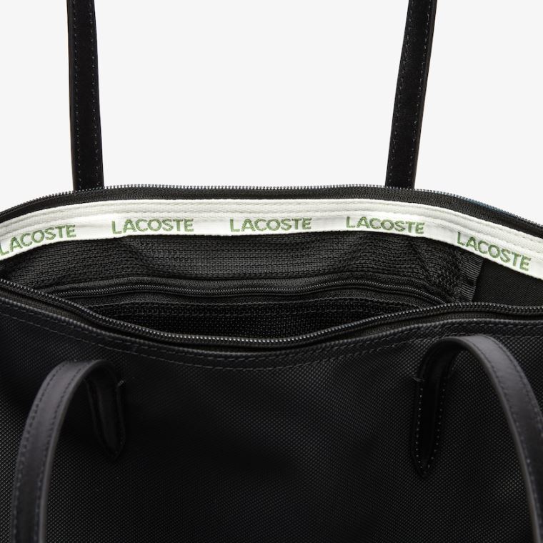 Lacoste L.12.12 Concept Vertical Zip Tote Bag Černé | 1xtVDnWb