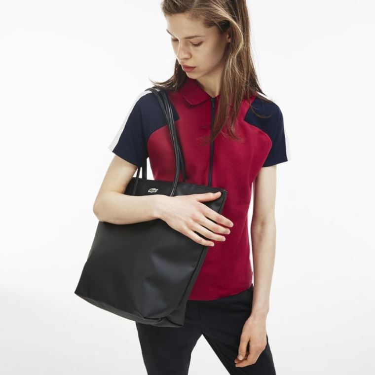 Lacoste L.12.12 Concept Vertical Zip Tote Bag Černé | 1xtVDnWb