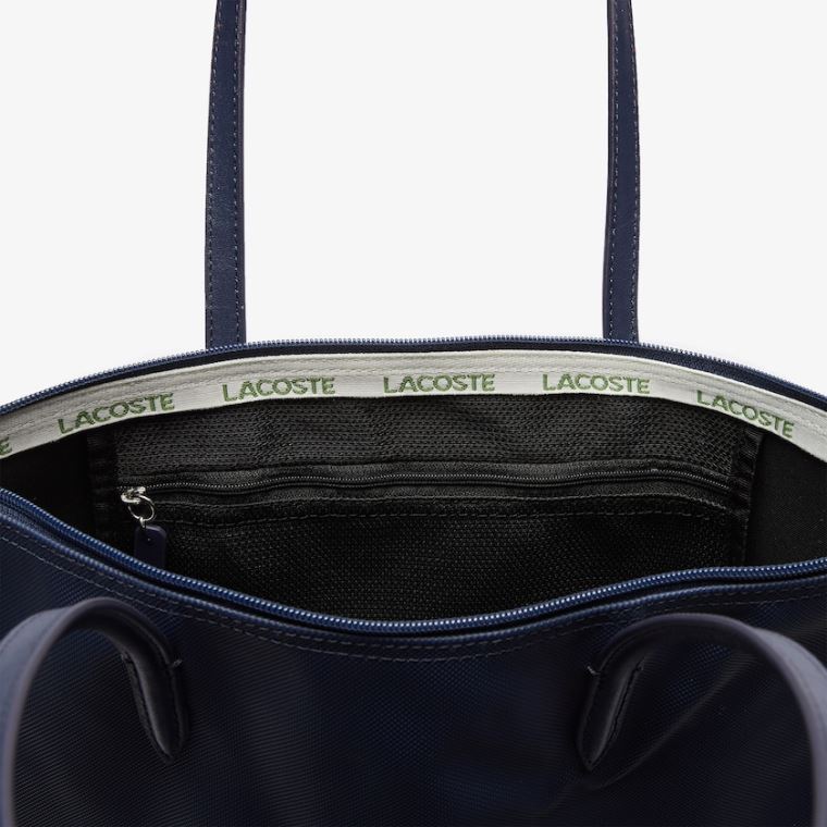 Lacoste L.12.12 Concept Vertical Zip Tote Bag Tmavě Blankyt Blankyt | gzfYwMja