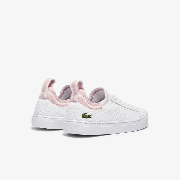 Lacoste La Piquée Textilní Sneakers Bílé Světle Růžové | O1vb4tb3