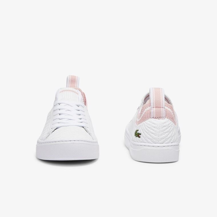 Lacoste La Piquée Textilní Sneakers Bílé Světle Růžové | O1vb4tb3