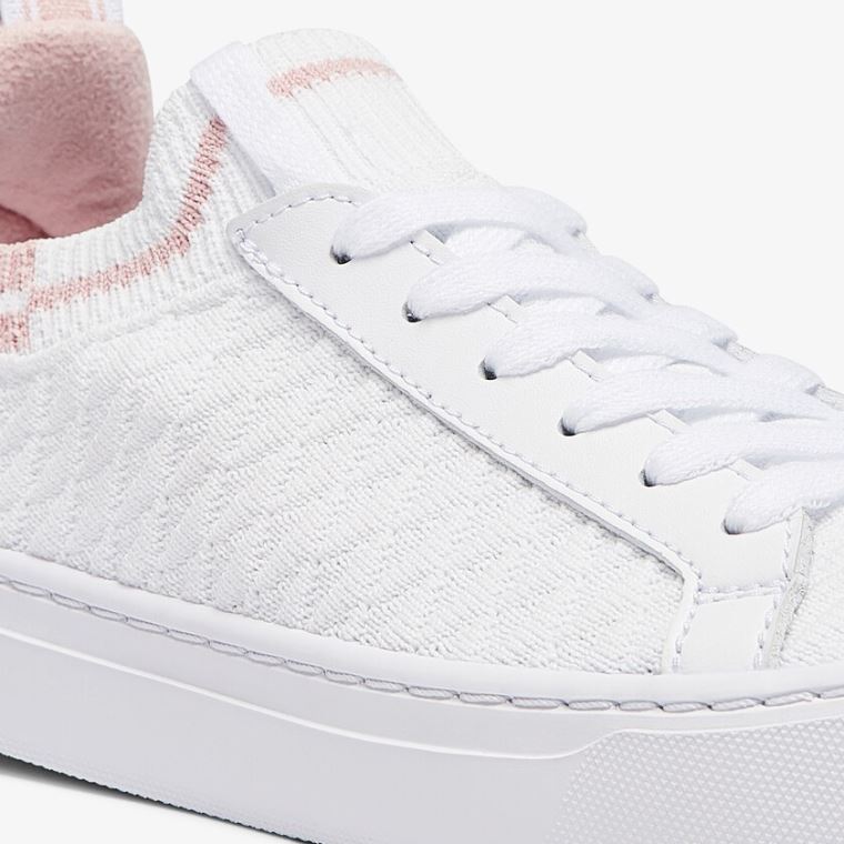 Lacoste La Piquée Textilní Sneakers Bílé Světle Růžové | O1vb4tb3