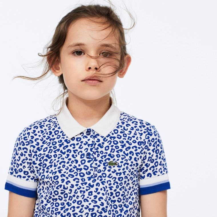 Lacoste Leopard Print Bavlněné Petit Piqué Polo Bílé Blankyt | d9RU6WOg