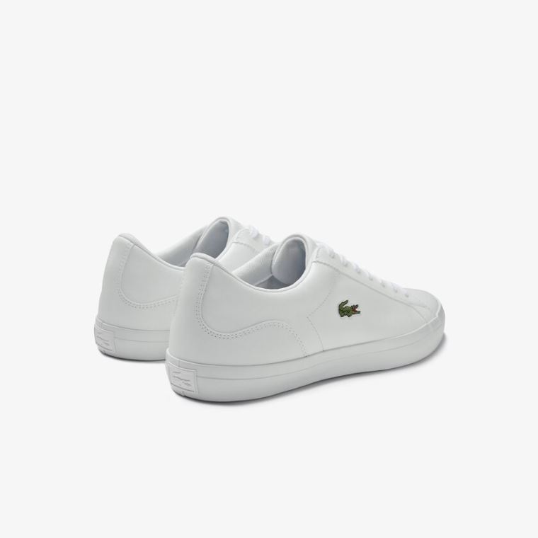 Lacoste Lerond Læder Sneakers Bílé | 1YeCKgpv