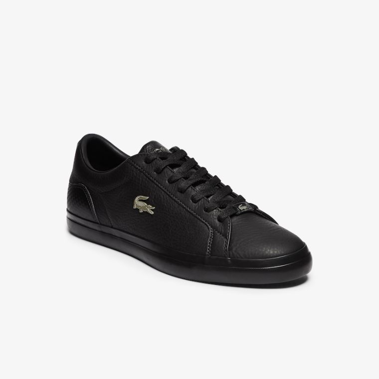 Lacoste Lerond Læder and Syntetická Sneakers Černé | fQPv69rV