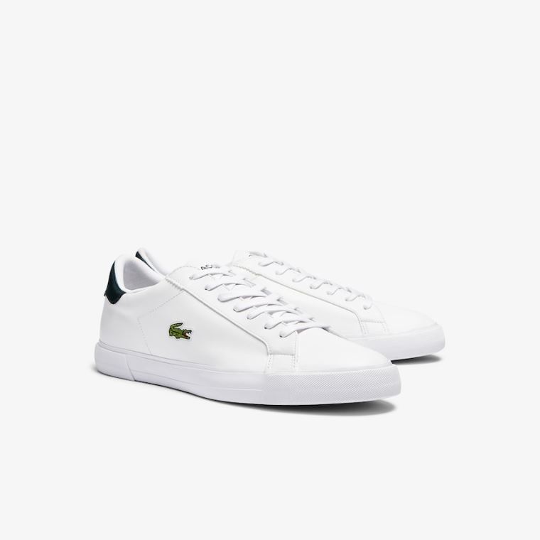 Lacoste Lerond Plus Læder Sneakers Bílé | 2ZrQCrEE