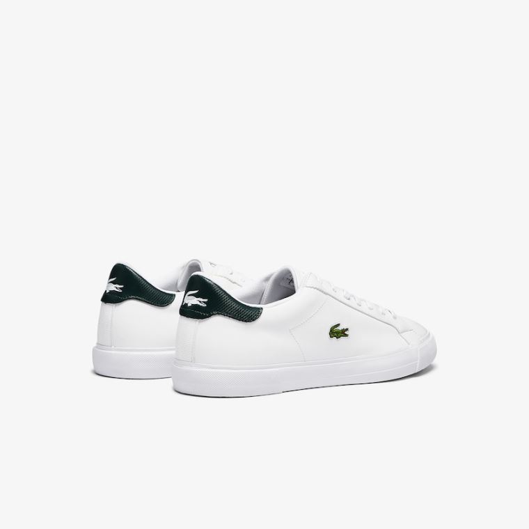 Lacoste Lerond Plus Læder Sneakers Bílé | 2ZrQCrEE