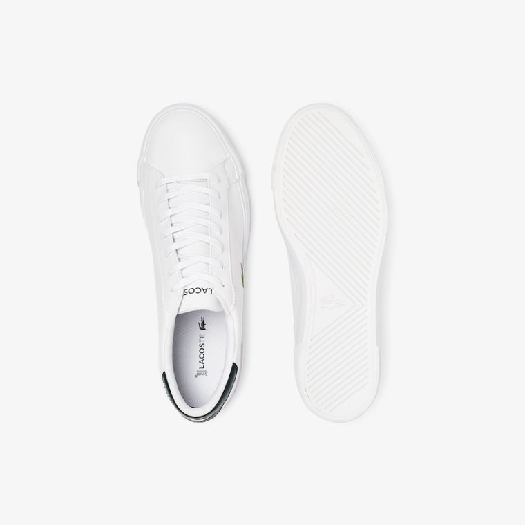 Lacoste Lerond Plus Læder Sneakers Bílé | 2ZrQCrEE