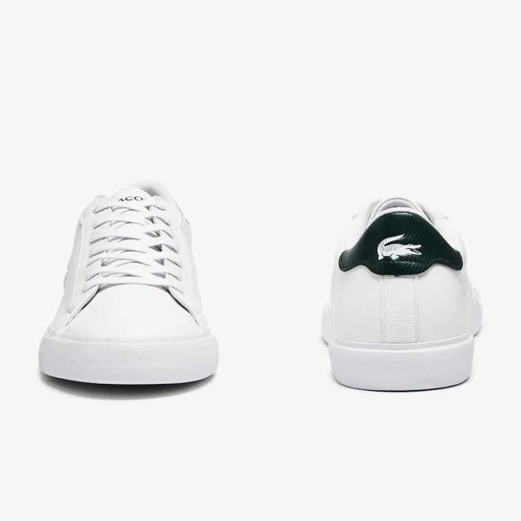 Lacoste Lerond Plus Læder Sneakers Bílé | 2ZrQCrEE