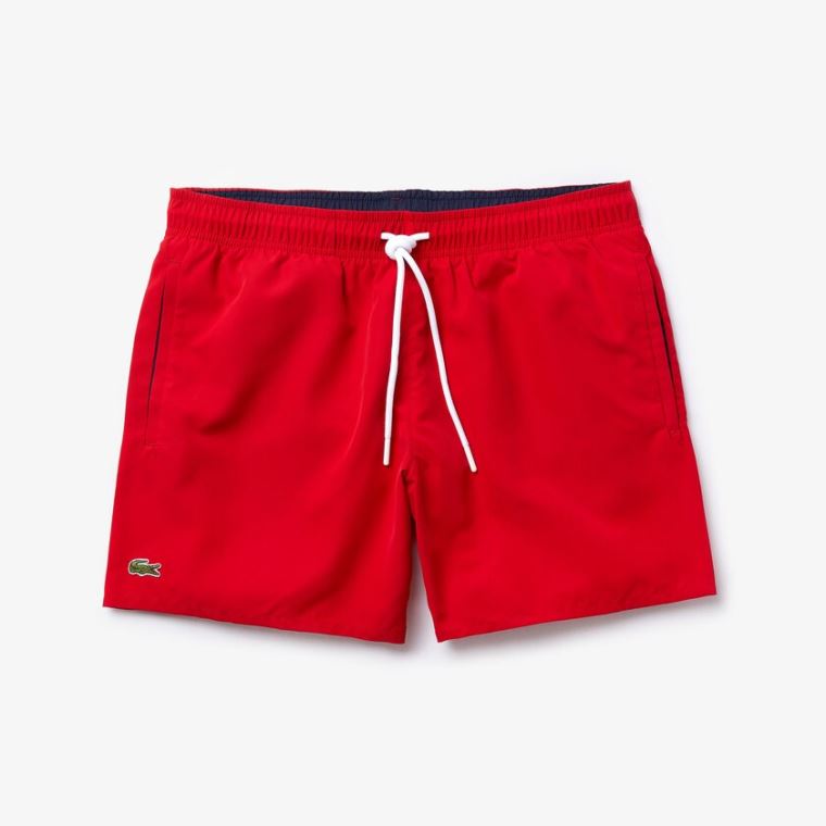 Lacoste Light Quick-Dry Swim Shorts Červené Tmavě Blankyt Blankyt | ln5ih52s