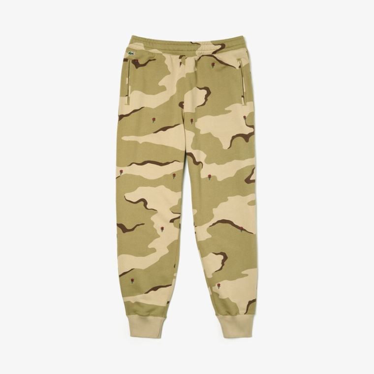 Lacoste Live Rose Embroidered Camo Sweatpant Béžový Bílé | o60cbkgE