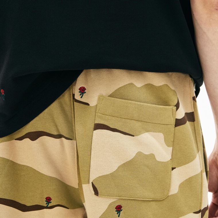 Lacoste Live Rose Embroidered Camo Sweatpant Béžový Bílé | o60cbkgE