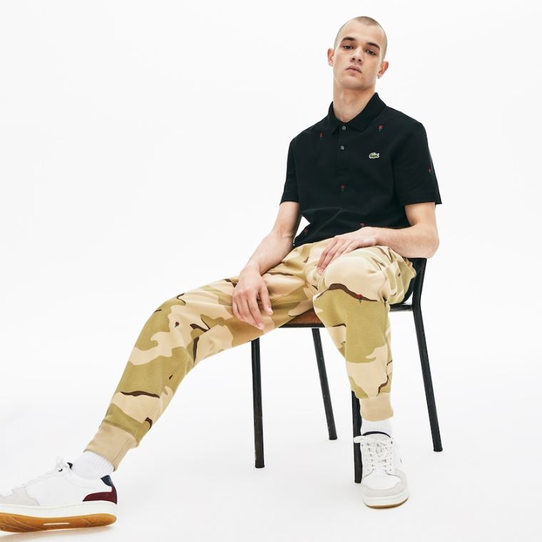 Lacoste Live Rose Embroidered Camo Sweatpant Béžový Bílé | o60cbkgE