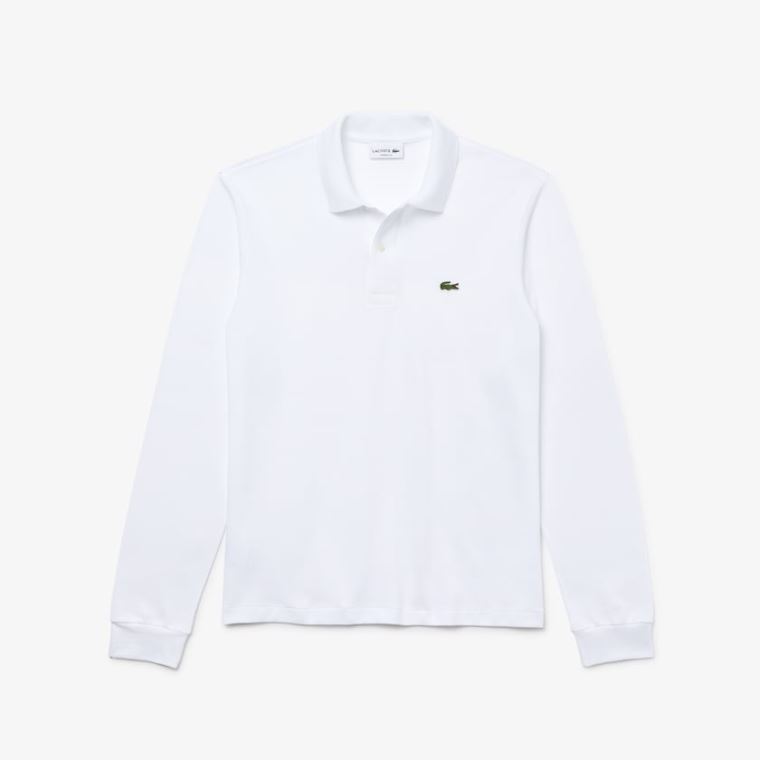 Lacoste Long-Sleeve Classic Fit L.12.12 Polo Bílé | 39I32vCc