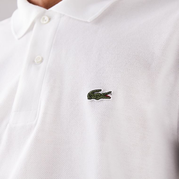 Lacoste Long-Sleeve Classic Fit L.12.12 Polo Bílé | 39I32vCc