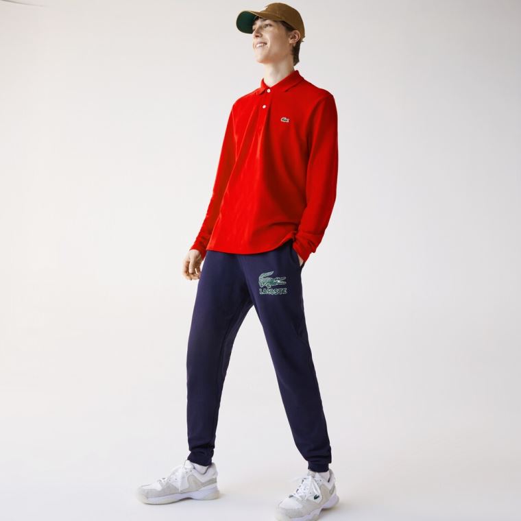 Lacoste Long-Sleeve Classic Fit L.12.12 Polo Červené | WmuXWoR1