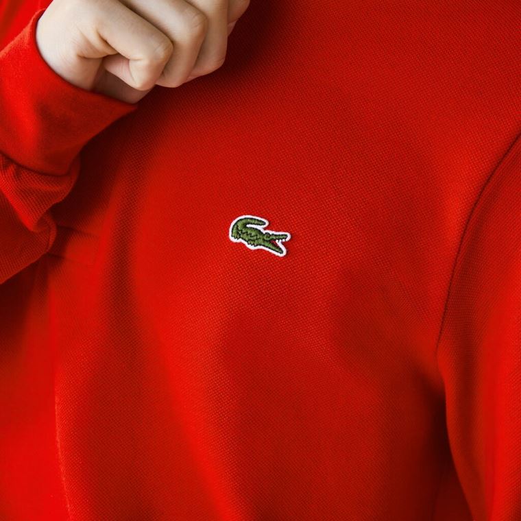 Lacoste Long-Sleeve Classic Fit L.12.12 Polo Červené | WmuXWoR1