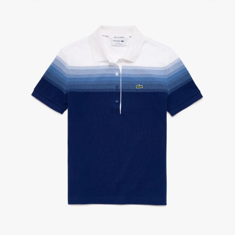 Lacoste Made in France Organic Bavlněné Piqué Polo Shirt Tmavě Blankyt Blankyt Blankyt Bílé | jvDwdZBS