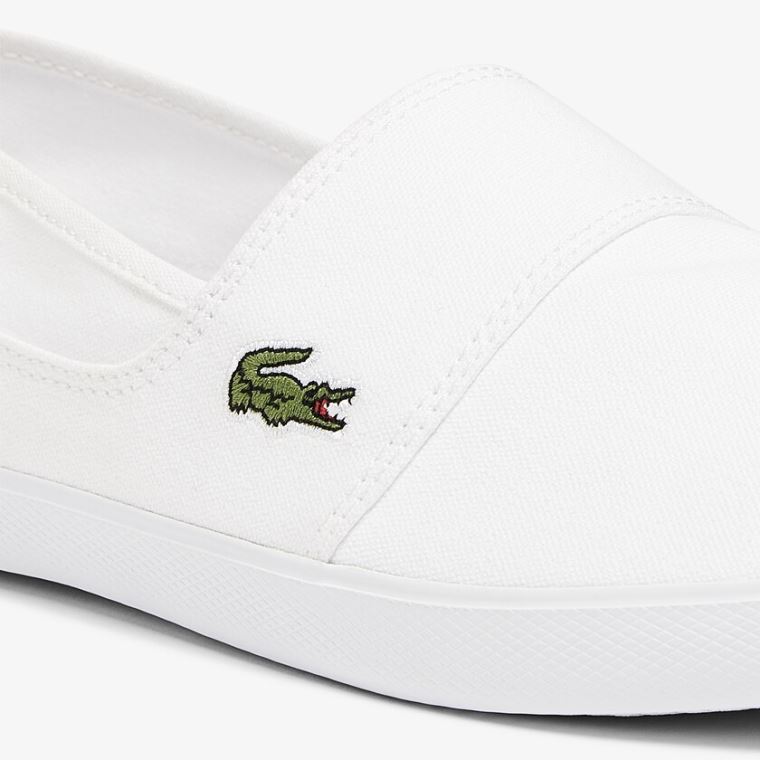 Lacoste Marice Platene Slip-ons Bílé | V2aKlTkn