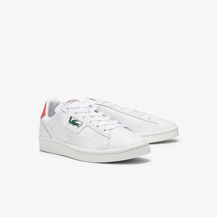 Lacoste Masters Classic Læder Sneakers Bílé Béžový | Dyqd7fGp