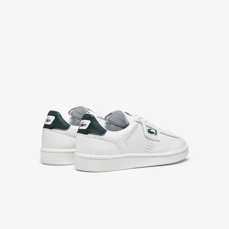 Lacoste Masters Classic Læder Sneakers Bílé Tmavě Zelene | n5CV4hZs