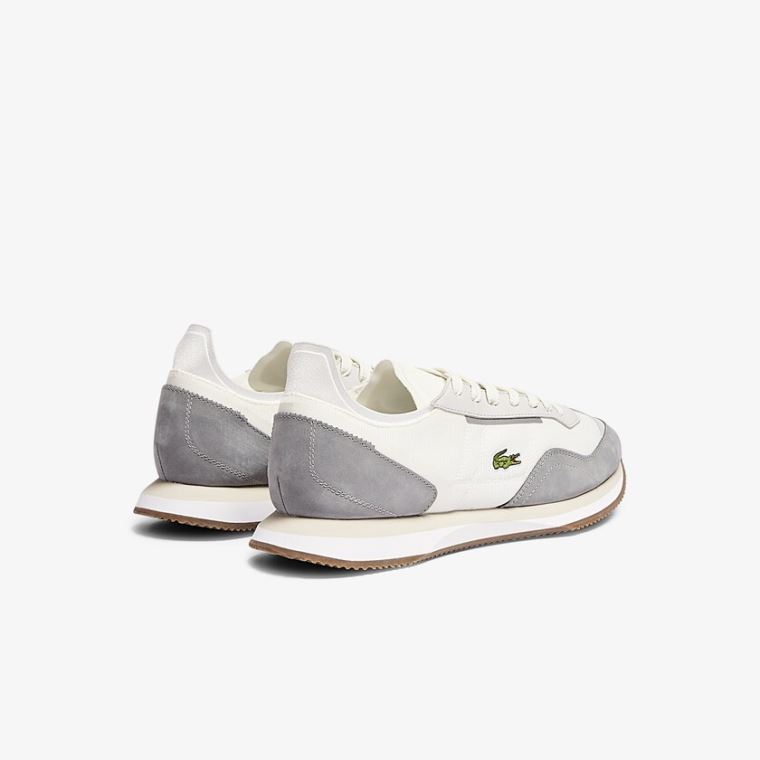 Lacoste Match Break Textilní Sneakers Bílé Šedé | C8SDA5Z8