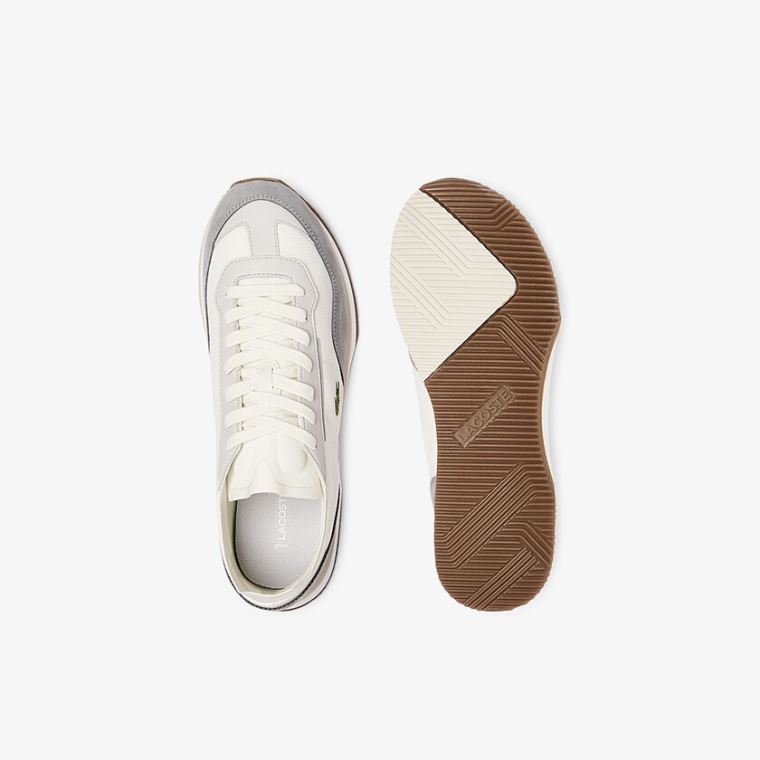 Lacoste Match Break Textilní Sneakers Bílé Šedé | C8SDA5Z8