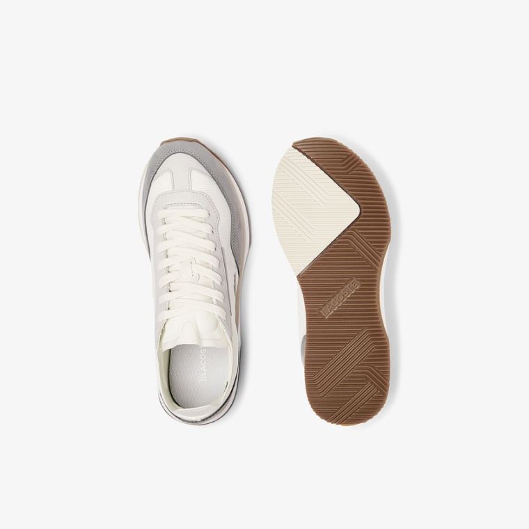 Lacoste Match Break Textilní Sneakers Bílé Šedé | YobDLt5B