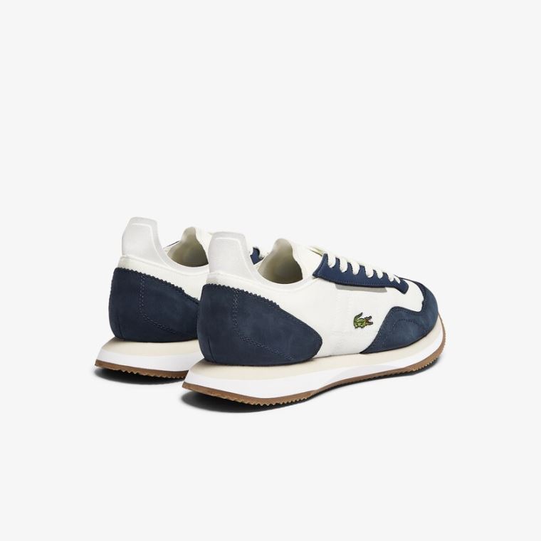 Lacoste Match Break Textilní Sneakers Bílé Tmavě Blankyt | cYs5Auux