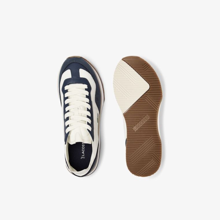 Lacoste Match Break Textilní Sneakers Bílé Tmavě Blankyt | cYs5Auux