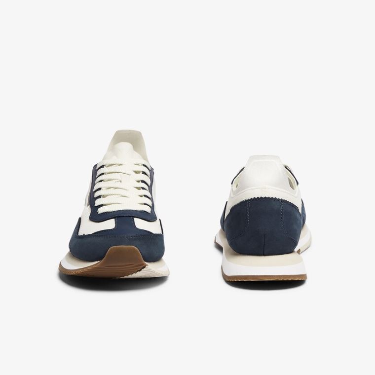 Lacoste Match Break Textilní Sneakers Bílé Tmavě Blankyt | cYs5Auux