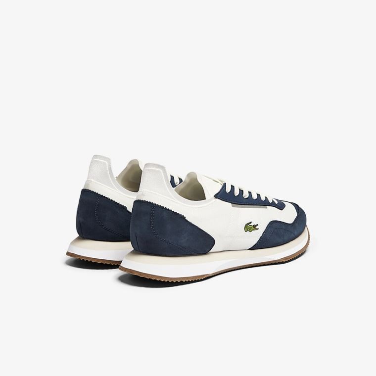 Lacoste Match Break Textilní Sneakers Bílé Tmavě Blankyt | xOp3oxjL